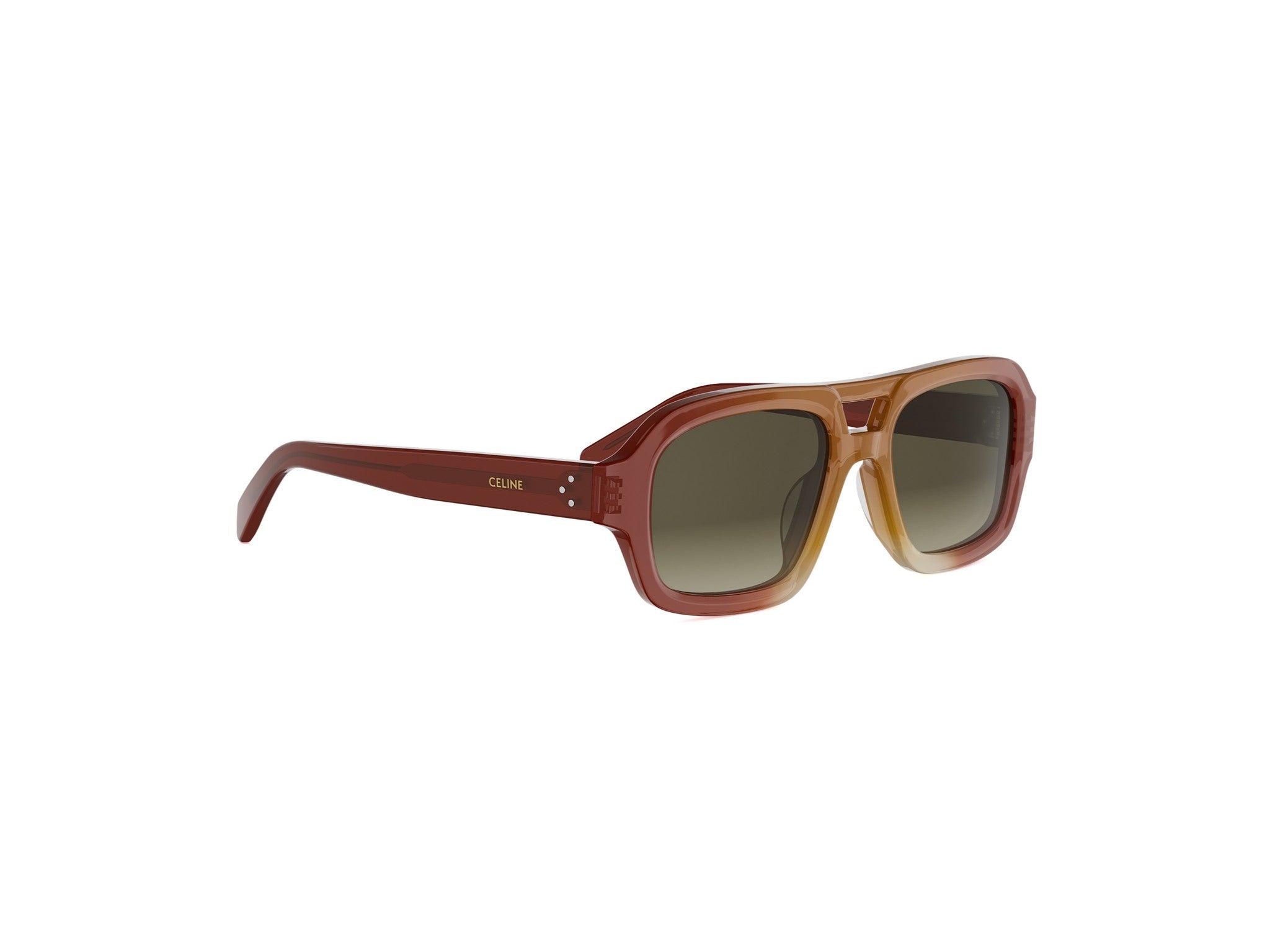 Brown Pilot Acetate Sunglasses