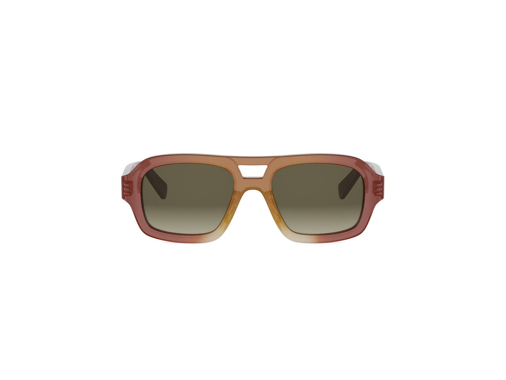 Brown Pilot Acetate Sunglasses