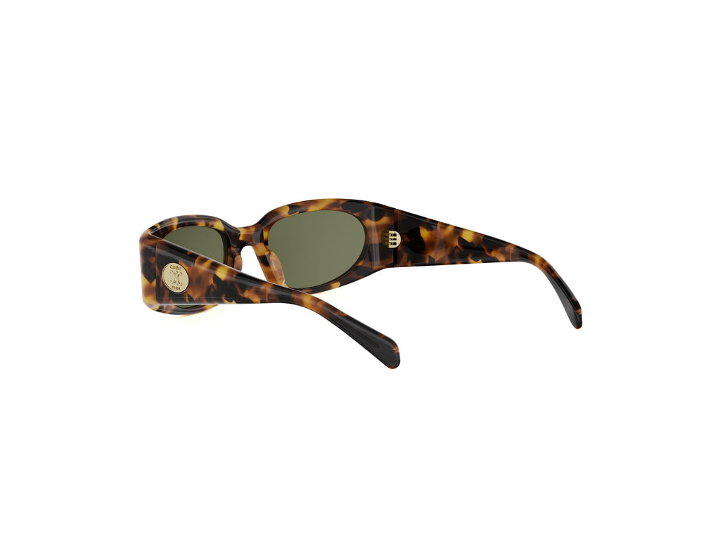 Havana Geometric Acetate Sunglasses