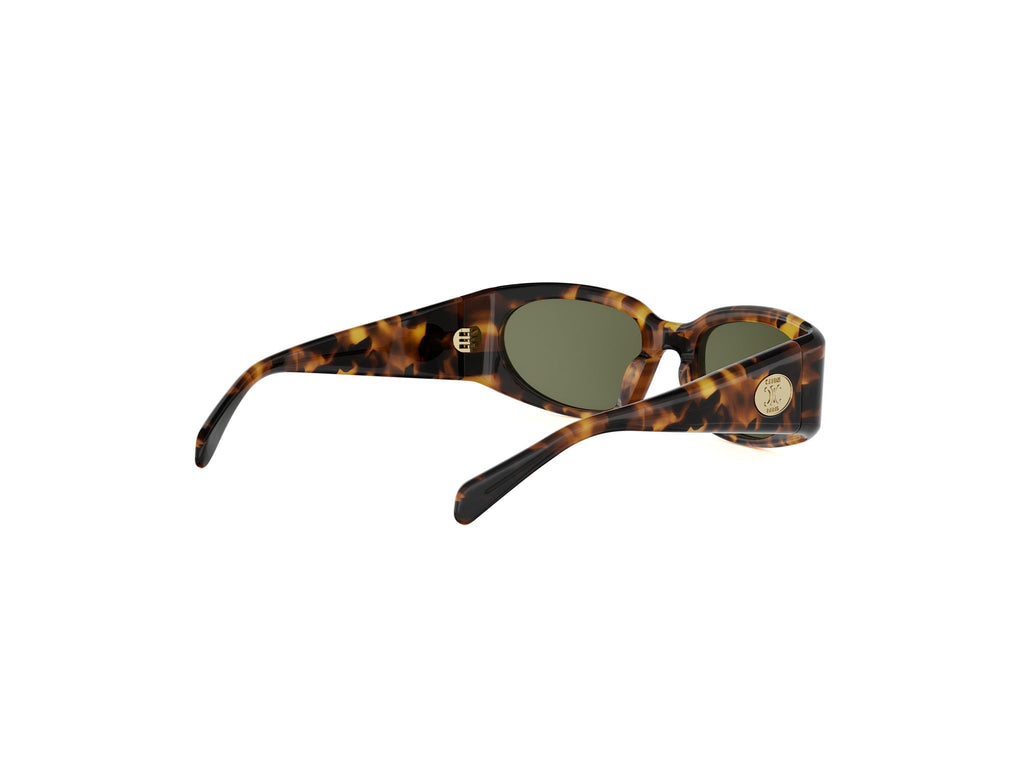 Havana Geometric Acetate Sunglasses