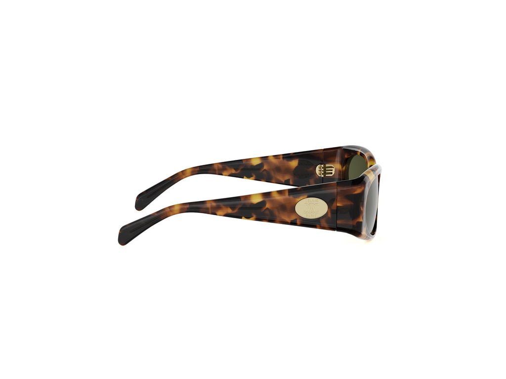 Havana Geometric Acetate Sunglasses