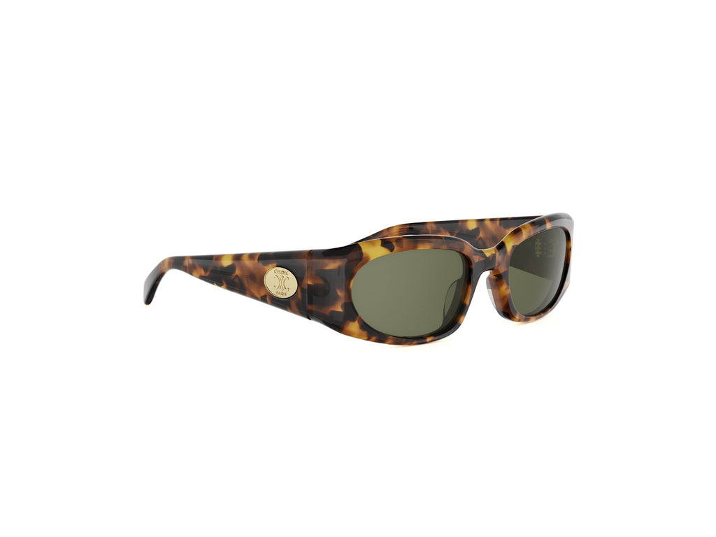 Havana Geometric Acetate Sunglasses