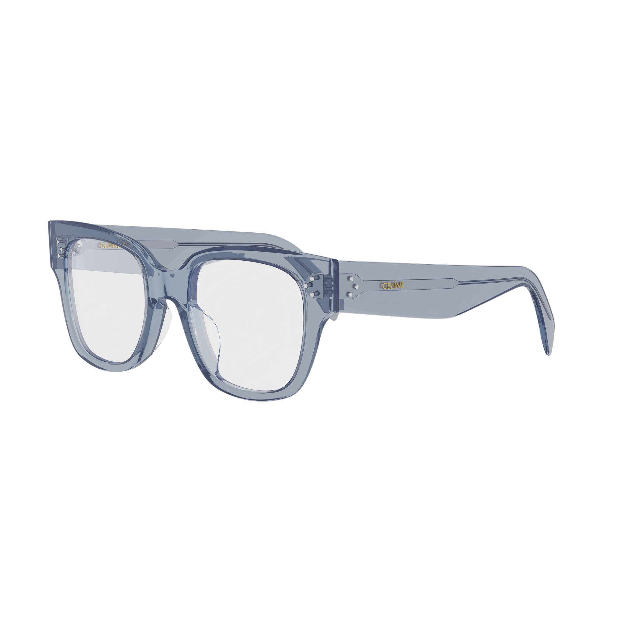 Blue Geometric Acetate Eyeglasses