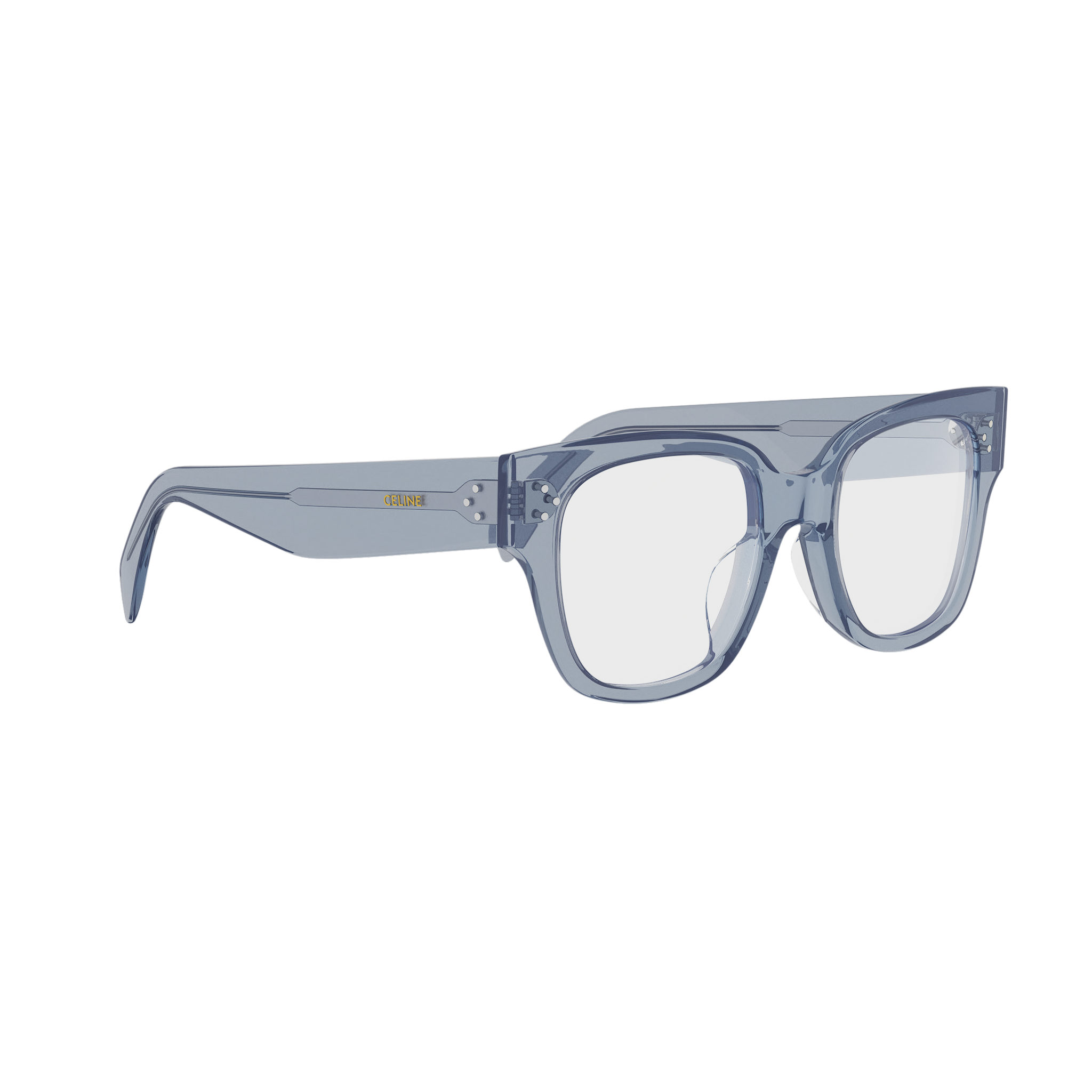 Blue Geometric Acetate Eyeglasses