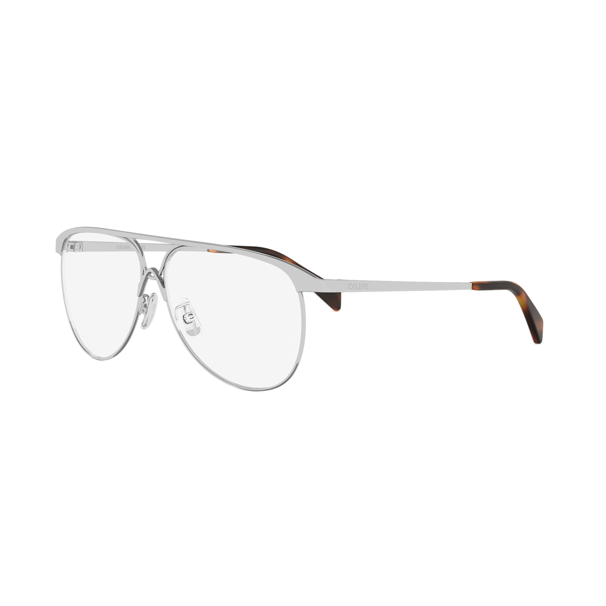 Semi-Shiny Metal Pilot Eyeglasses