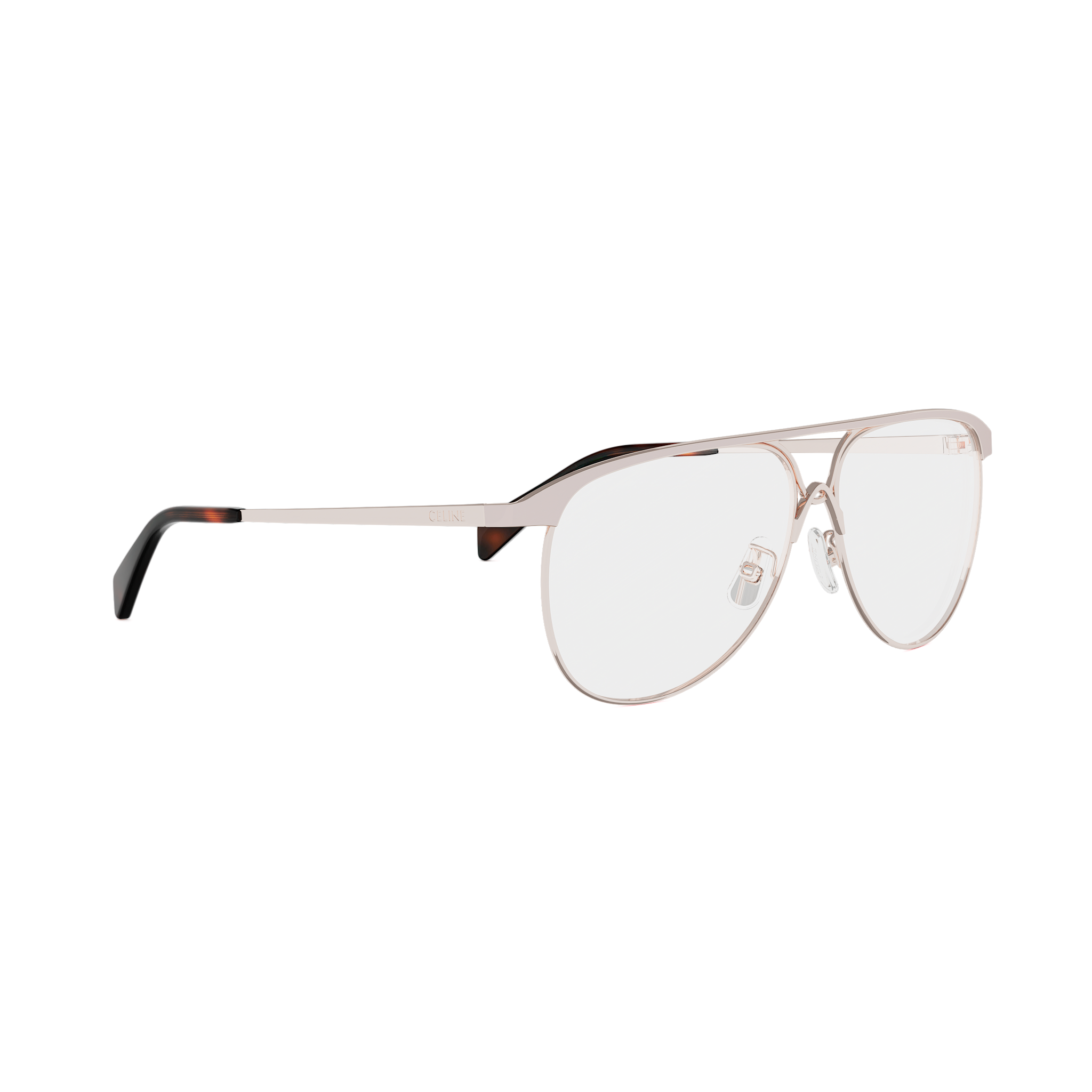 Semi-Shiny Metal Pilot Eyeglasses
