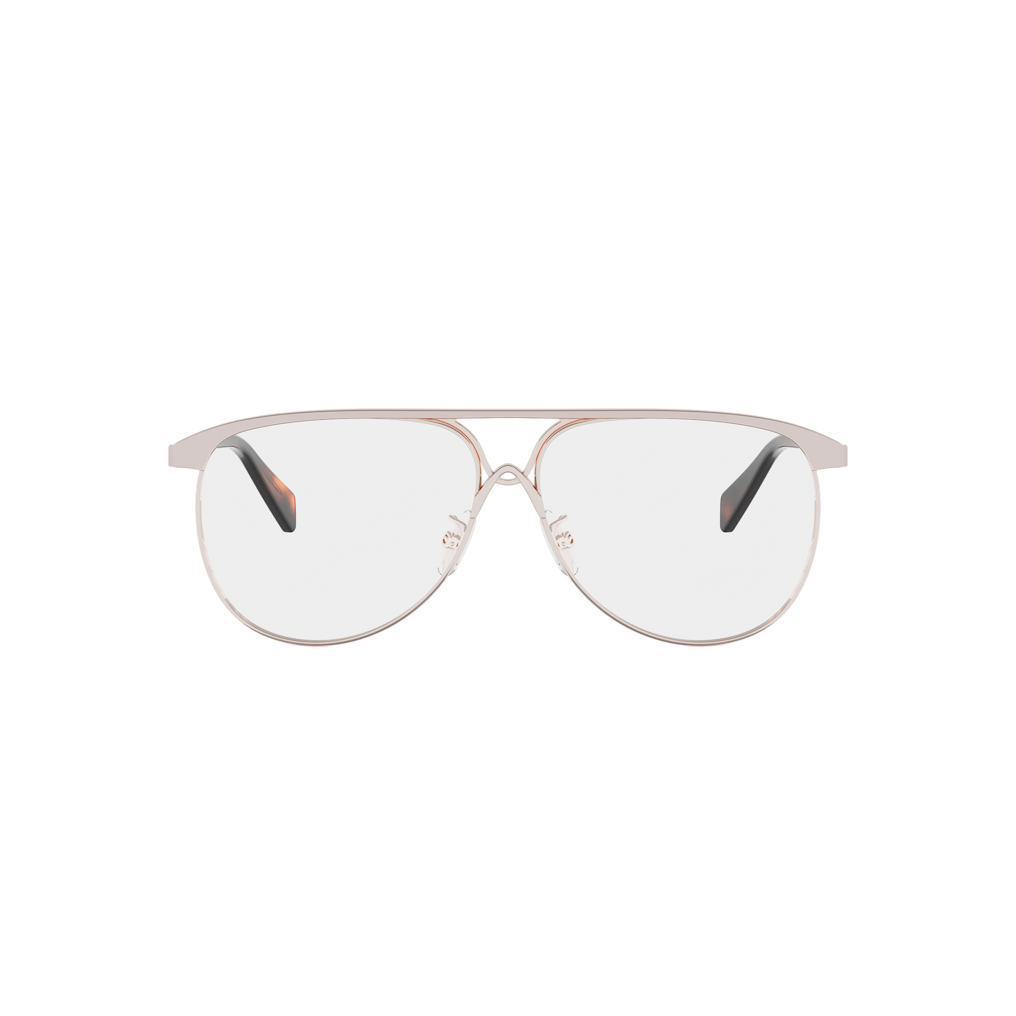Semi-Shiny Metal Pilot Eyeglasses