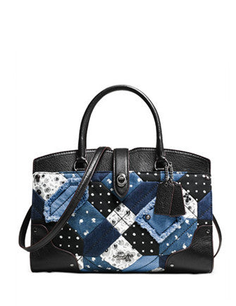 Coach Mercer Satchel 30 in Canyon Quilt Denim
