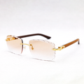 Cartier Custom Wood C Décor Sunglasses