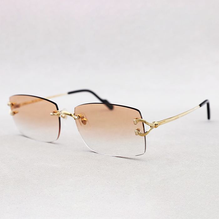 Cartier Custom Double C Godron Gold Mykonos Sunglasses by MEG