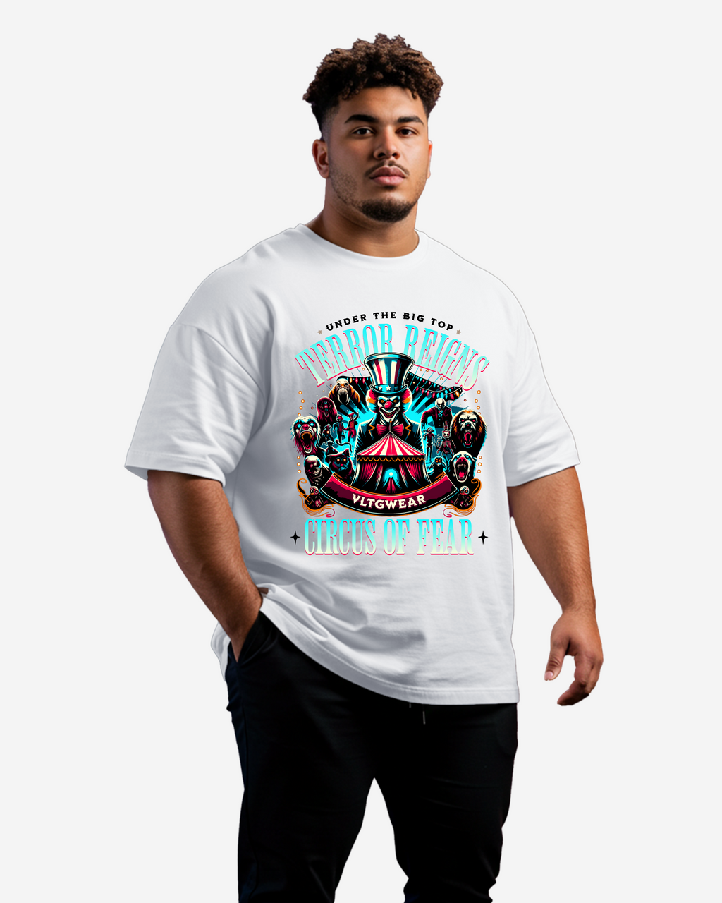 Circus of Fear Men's Oversized T-Shirt