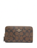 Coach Medium Id Zip Wallet In Signature Canvas