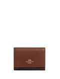 Coach Micro Wallet In Signature Canvas