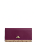 Coach Slim Trifold Wallet In Signature Canvas