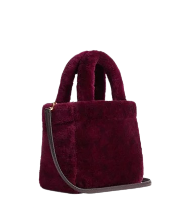 Coach Small Tote In Shearling