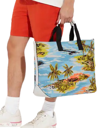 Coach Tote 38 With Hawaiian Print