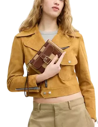Coach Ashton Wristlet With Striped Patchwork
