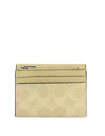 Coach Card Holder Wallet In Signature Canvas