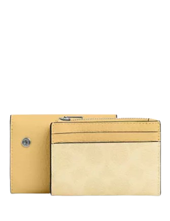Coach Card Holder Wallet In Signature Canvas