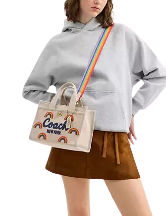 Coach Cargo Tote Bag 26 With Rainbow