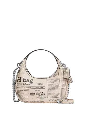 Coach Carmen Mini Crossbody Bag With Newspaper Print