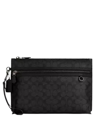Coach Carry All Pouch In Signature Canvas