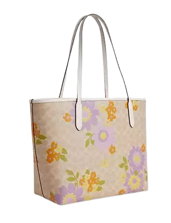 Coach City Tote Bag In Signature Canvas With Floral Print