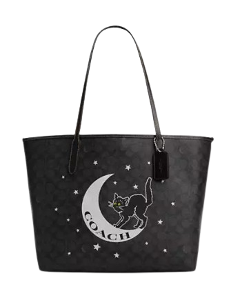 Coach City Tote In Signature Canvas With Halloween Graphic
