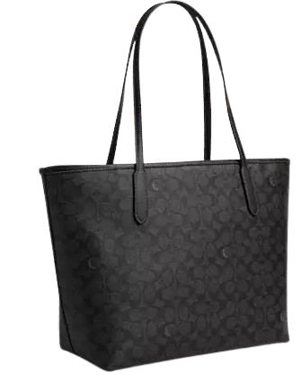 Coach City Tote In Signature Canvas With Halloween Graphic