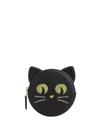 Coach Coin Case With Halloween Cat