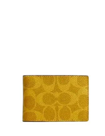 Coach Compact Billfold Wallet In Signature Canvas