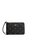 Coach Corner Zip Wristlet With Crystal