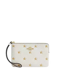 Coach Corner Zip Wristlet With Star Print