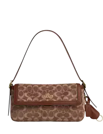 Coach Etta Small Flap Shoulder Bag In Signature Chenille