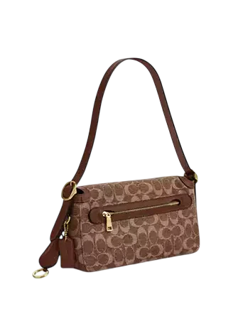Coach Etta Small Flap Shoulder Bag In Signature Chenille
