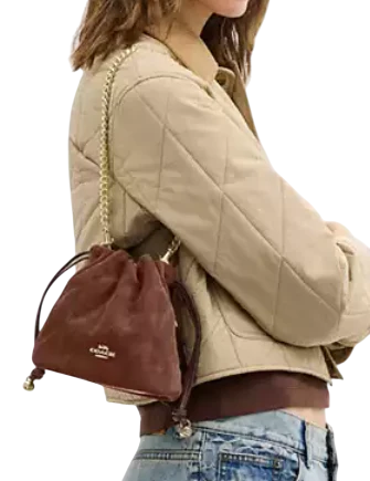 Coach Faye Mini Drawstring Bag With Quilting