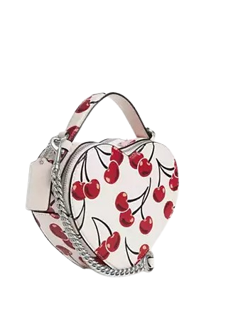Coach Heart Crossbody Bag With Cherry Print