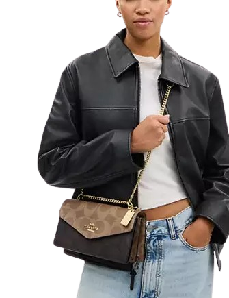 Coach Klare Envelope Crossbody Bag In Blocked Signature Canvas