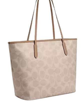 Coach Large City Tote Bag In Maxi Signature Canvas