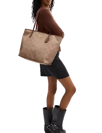 Coach Large City Tote Bag In Maxi Signature Canvas