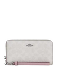 Coach Long Zip Around Wallet In Signature Canvas