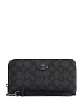 Coach Long Zip Around Wallet In Signature Canvas