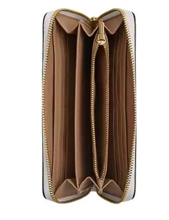 Coach Long Zip Around Wallet In Signature Canvas