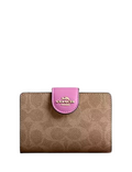 Coach Medium Corner Zip Wallet In Signature Canvas