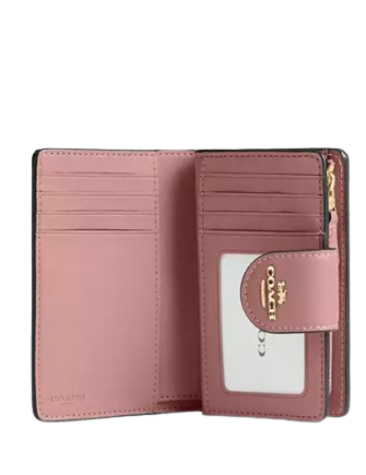 Coach Medium Corner Zip Wallet In Signature Canvas
