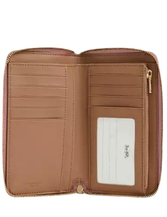Coach Medium Id Zip Wallet In Signature Canvas
