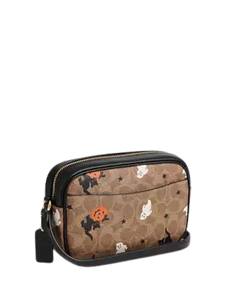 Coach Mini Jamie Camera Bag In Signature Canvas With Halloween Print