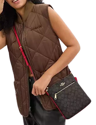 Coach Mini Rowan File Bag In Signature Canvas