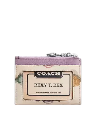 Coach Mini Skinny Id Case With Candy Print And Charm
