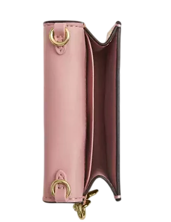 Coach Mini Wallet On A Chain In Signature Canvas With Charms